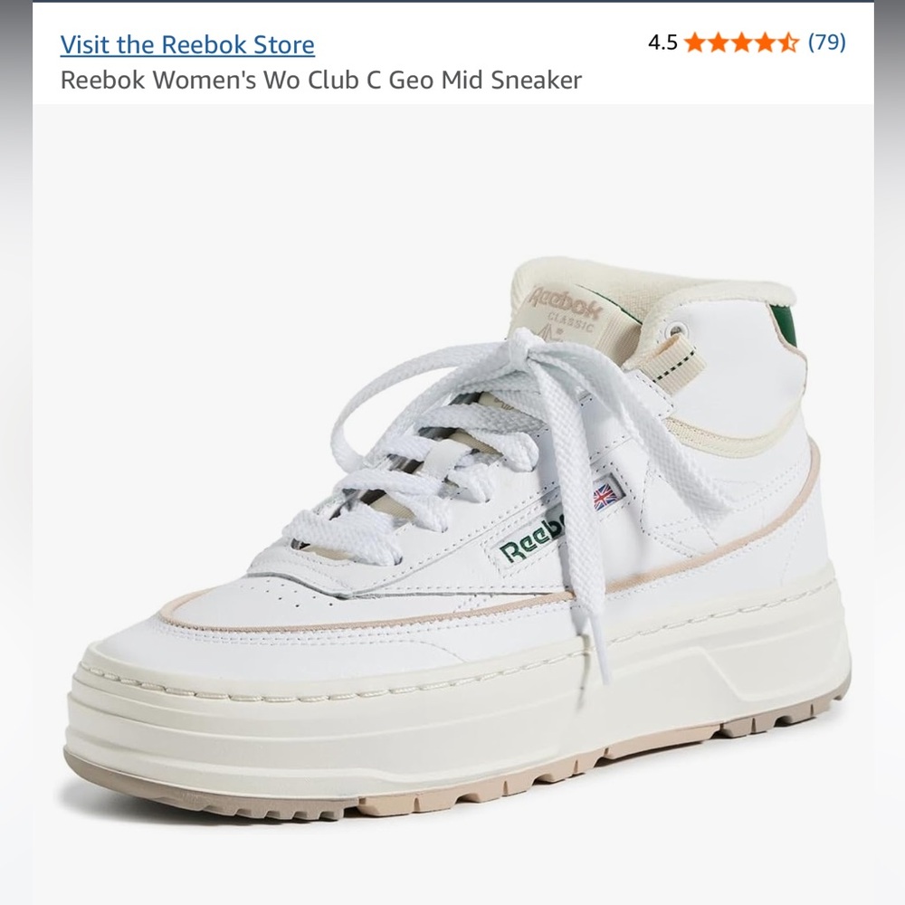 [Reebok] Women’s Club C Geo Mid Sneaker